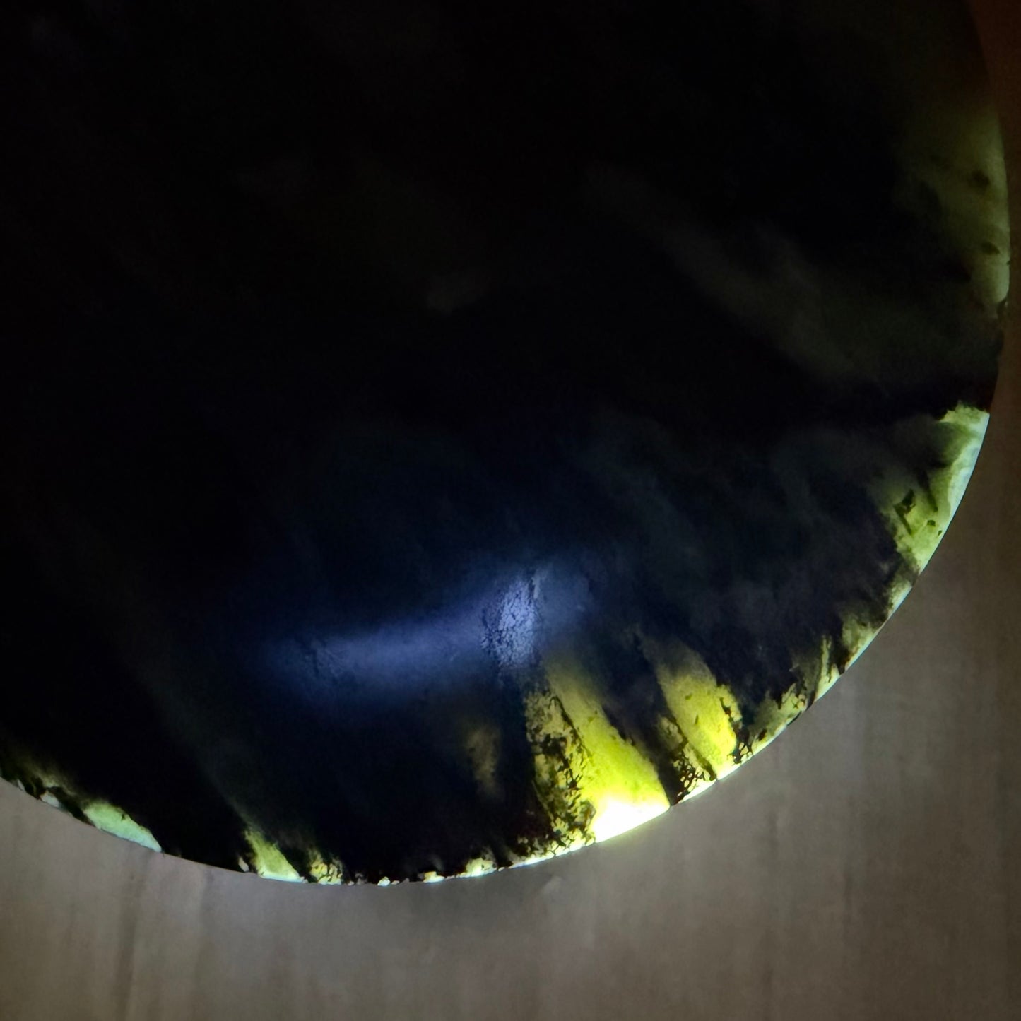 Pounamu mere hand-carved from Douglas Creek greenstone (pounamu). Translucency.